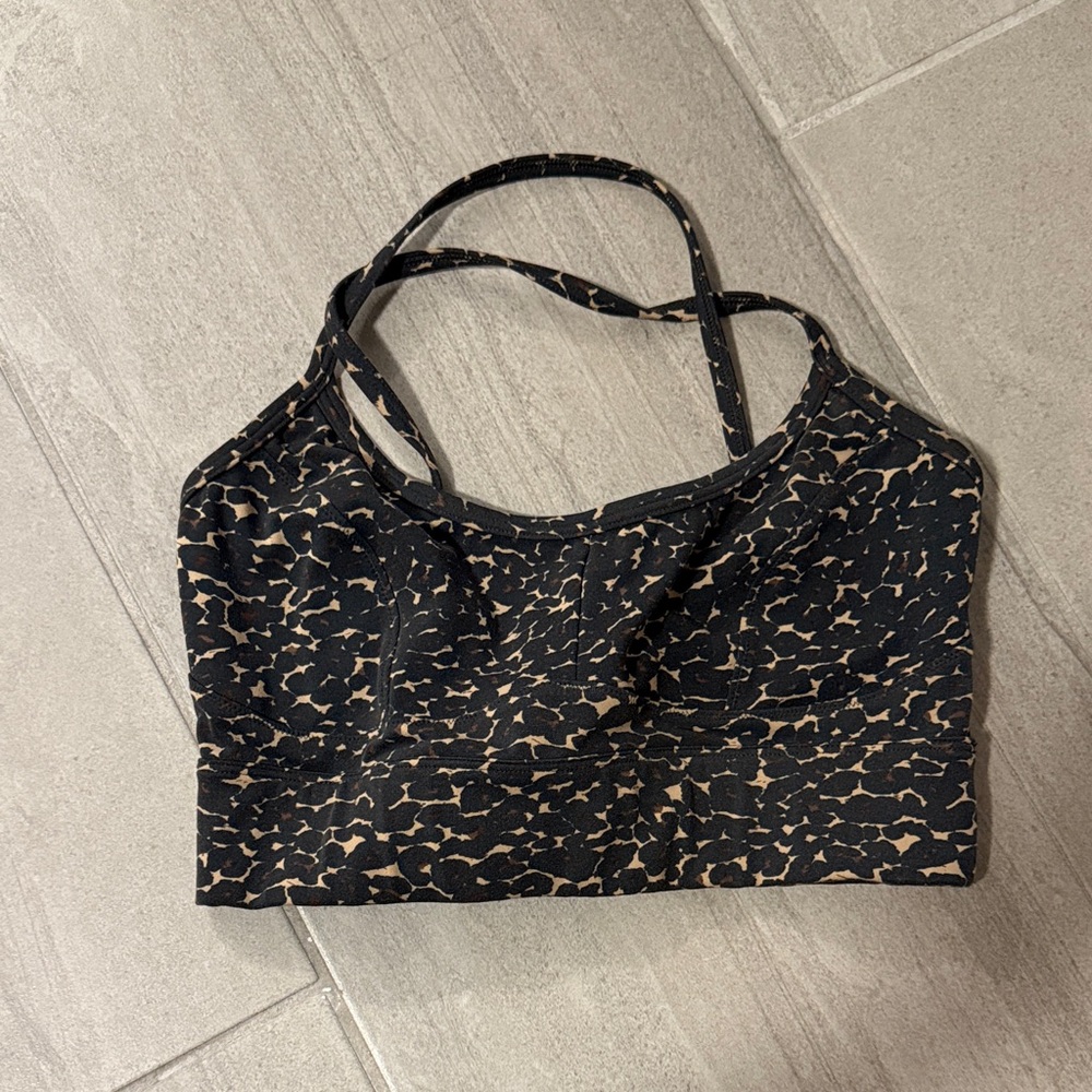 Varley Black and Tan Sports Bra